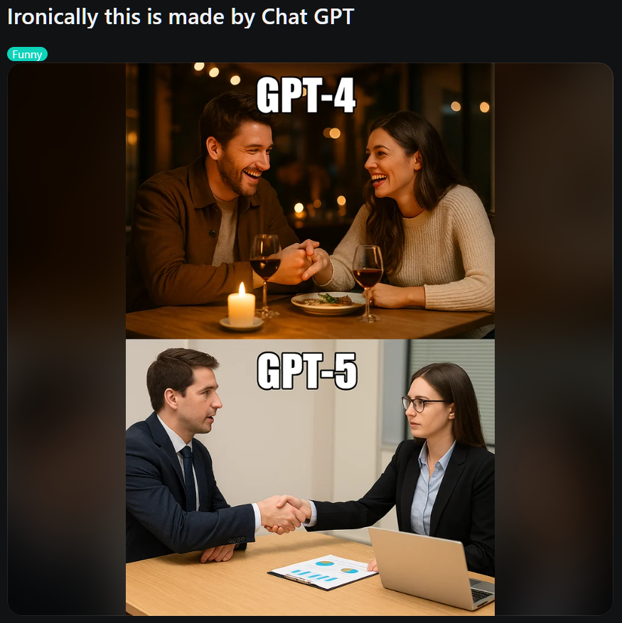 gpt 4o vs gpt 5 vibe