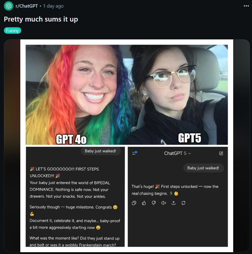 Baby just walked gpt response